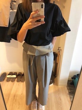 「OPAQUE（オペーク）のアイテム」を使った、うめさん（レディース・163cm）の秋コーディネート