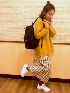 「Samansa Mos2 blue（サマンサモスモスブルー）のアイテム（アクセサリー）」を使った、reiko✌︎さん（レディース・158cm）の秋コーディネート