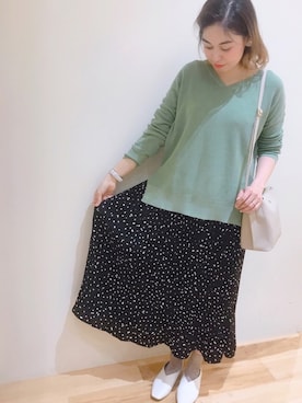 「Samansa Mos2 blue（サマンサモスモスブルー）のアイテム（アクセサリー）」を使った、reiko✌︎さん（レディース・158cm）の春コーディネート