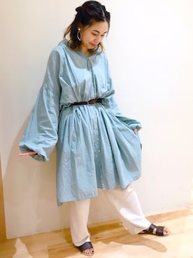 「Samansa Mos2 blue（サマンサモスモスブルー）のアイテム（アクセサリー）」を使った、reiko✌︎さん（レディース・158cm）の夏コーディネート