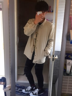 「SAYHELLO（セイハロー）のアイテム（ジャケット/アウター）」を使った、りょうすけさん（メンズ・175cm）の秋コーディネート