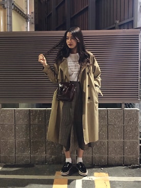 「HOTPING（ホッピン）のアイテム」を使った、しゅなたんさん（レディース・168cm）の春コーディネート