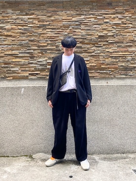 「C.E（シーイー）のアイテム（バッグ）」を使った、JJJJJさん（メンズ・182cm）の秋コーディネート