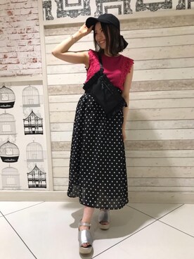 マジェスティックレゴンルミネエスト新宿店スタッフさん（レディース・154cm）の夏コーディネート