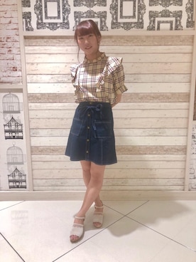 マジェスティックレゴンルミネエスト新宿店スタッフさん（レディース・156cm）の夏コーディネート
