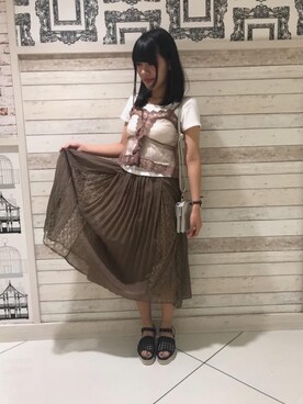 マジェスティックレゴンルミネエスト新宿店スタッフさん（レディース・164cm）の夏コーディネート