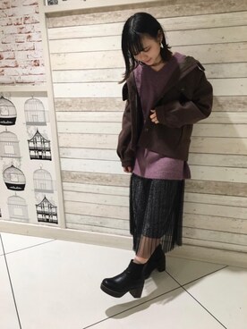 マジェスティックレゴンルミネエスト新宿店スタッフさん（レディース・164cm）の秋コーディネート
