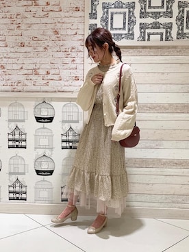 「ラメシューズ」｜マジェスティックレゴンルミネエスト新宿店スタッフさん（レディース・164cm）の冬コーディネート