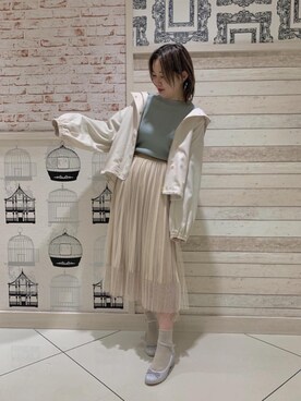 「新宿ルミネエスト」｜「アイテム（ジャケット/アウター）」を使った、マジェスティックレゴンルミネエスト新宿店スタッフさん（レディース・160cm）の冬コーディネート