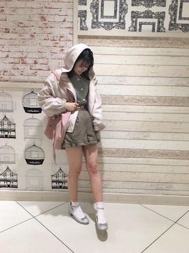 「トートバック」｜「アイテム（ブルゾン）」を使った、マジェスティックレゴンルミネエスト新宿店スタッフさん（レディース・164cm）の冬コーディネート