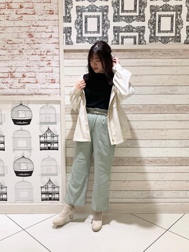 「ウエストキュッと」｜マジェスティックレゴンルミネエスト新宿店スタッフさん（レディース・164cm）の冬コーディネート