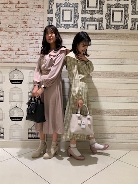 「ラメパンプス」｜マジェスティックレゴンルミネエスト新宿店スタッフさん（レディース・164cm）の春コーディネート
