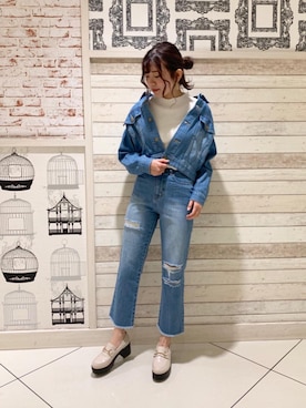 マジェスティックレゴンルミネエスト新宿店スタッフさん(レディース・164cm)の春コーディネート