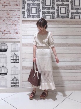 マジェスティックレゴンルミネエスト新宿店スタッフさん（レディース・153cm）の夏コーディネート