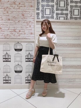 マジェスティックレゴンルミネエスト新宿店スタッフさん（レディース・152cm）の夏コーディネート