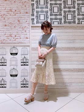 マジェスティックレゴンルミネエスト新宿店スタッフさん（レディース・162cm）の夏コーディネート