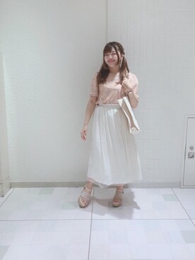 マジェスティックレゴンルミネエスト新宿店スタッフさん（レディース・152cm）の夏コーディネート