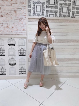 マジェスティックレゴンルミネエスト新宿店スタッフさん（レディース・152cm）の夏コーディネート