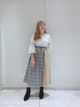 マジェスティックレゴンルミネエスト新宿店スタッフさん（レディース・152cm）の秋コーディネート
