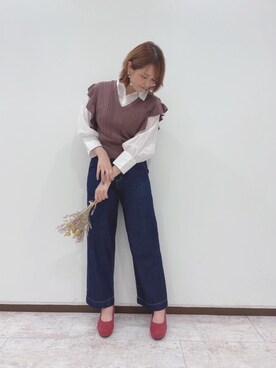 マジェスティックレゴンルミネエスト新宿店スタッフさん（レディース・160cm）の秋コーディネート