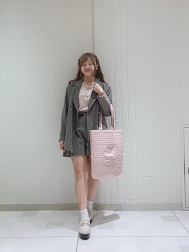 「新宿ルミネエスト」｜「アイテム（ジャケット/アウター）」を使った、マジェスティックレゴンルミネエスト新宿店スタッフさん（レディース・152cm）の秋コーディネート