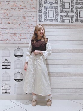 マジェスティックレゴンルミネエスト新宿店スタッフさん（レディース・152cm）の秋コーディネート