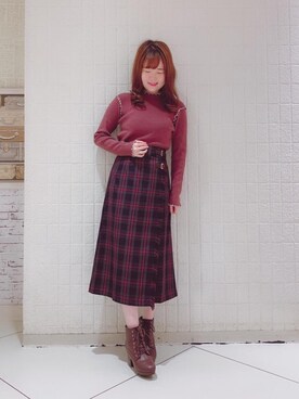 「新宿ルミネエスト」｜「アイテム（ジャケット/アウター）」を使った、マジェスティックレゴンルミネエスト新宿店スタッフさん（レディース・162cm）の秋コーディネート