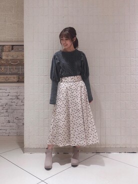 マジェスティックレゴンルミネエスト新宿店スタッフさん（レディース・153cm）の秋コーディネート