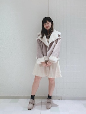 「新宿ルミネエスト」｜「アイテム（ジャケット/アウター）」を使った、マジェスティックレゴンルミネエスト新宿店スタッフさん（レディース・152cm）の秋コーディネート