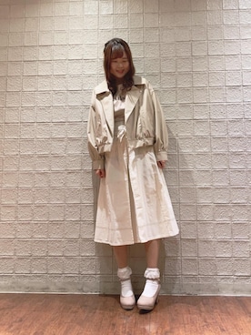 「新宿ルミネエスト」｜「アイテム（ジャケット/アウター）」を使った、マジェスティックレゴンルミネエスト新宿店スタッフさん（レディース・162cm）の冬コーディネート