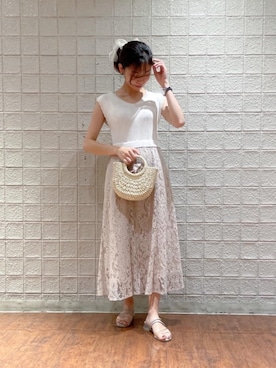 マジェスティックレゴンルミネエスト新宿店スタッフさん（レディース・160cm）の夏コーディネート