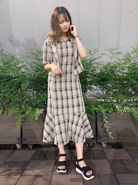 マジェスティックレゴンルミネエスト新宿店スタッフさん（レディース・160cm）の夏コーディネート