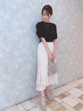 マジェスティックレゴンルミネエスト新宿店スタッフさん（レディース・160cm）の夏コーディネート