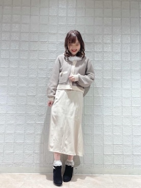 「新宿ルミネエスト」｜「アイテム（ジャケット/アウター）」を使った、マジェスティックレゴンルミネエスト新宿店スタッフさん（レディース・162cm）の冬コーディネート