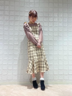 「新宿ルミネエスト」｜「アイテム（ジャケット/アウター）」を使った、マジェスティックレゴンルミネエスト新宿店スタッフさん（レディース・162cm）の冬コーディネート