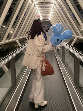 「ディズニーランド」｜「アイテム（その他アウター）」を使った、くるみ🌷さん（レディース・157cm）の冬コーディネート