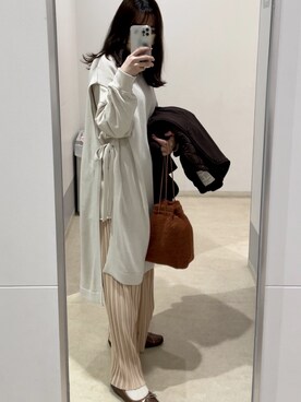 「studio CLIP（スタディオクリップ）のアイテム（その他アウター）」を使った、くるみ🌷さん（レディース・157cm）の春コーディネート