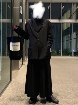 「Yohji Yamamoto（ヨウジヤマモト）のアイテム（テーラードジャケット）」を使った、ゆうゆうさん（メンズ・180cm）の春コーディネート