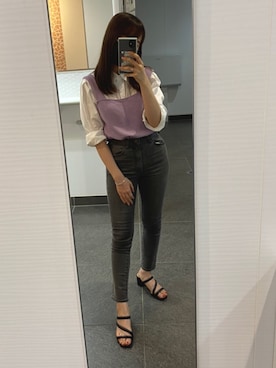 「DEICY（デイシー）のアイテム（Tシャツ/カットソー）」を使った、メナリさん（レディース・154cm）の春コーディネート