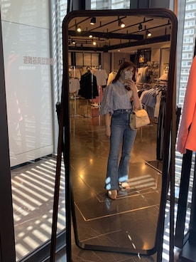 「Chloe（クロエ）のアイテム（バッグ、ベージュ系）」を使った、メナリさん（レディース・154cm）の春コーディネート