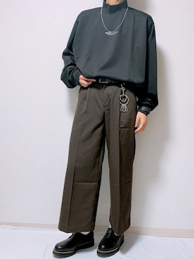 「Adoon plain（アドーンプレーン）のアイテム（パンツ）」を使った、［Shion］さん（メンズ・177cm・20代）の秋コーディネート