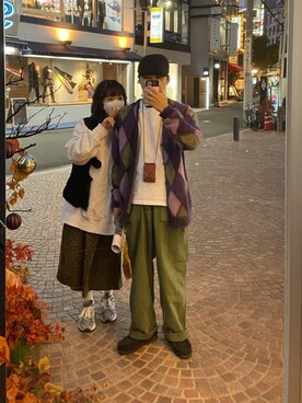 「NEWBALANCE」｜「アイテム（財布/小物）」を使った、ケさん（メンズ・170cm）の秋コーディネート