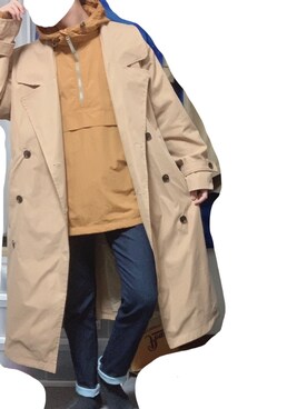 「kutir（クティール）のアイテム（トレンチコート）」を使った、𝙷𝚊𝚛𝚒𝚗𝚎𝚣𝚞𝚖𝚒さん（メンズ・170cm）の春コーディネート