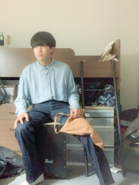 「POOL（プール）のアイテム」を使った、𝙷𝚊𝚛𝚒𝚗𝚎𝚣𝚞𝚖𝚒さん（メンズ・170cm）の秋コーディネート