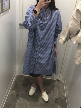 「アイテム（シャツワンピース）」を使った、k a c yさん（レディース・160cm・20代）の春コーディネート