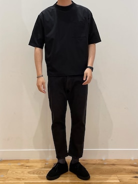 「MANEBU（マネブ）のアイテム」を使った、kumedaさん（メンズ・185cm）の春コーディネート