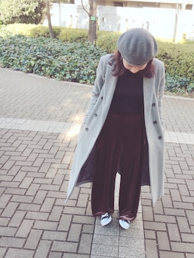 「URBAN RESEARCH（アーバンリサーチ）のUR ワイドリブ袖フレアカットソー（Tシャツ/カットソー）」を使った、natsuさん（レディース・162cm）の冬コーディネート