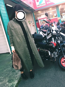 「バイク」｜「アイテム（ワンピース/ドレス）」を使った、natsuさん（レディース・163cm）の春コーディネート