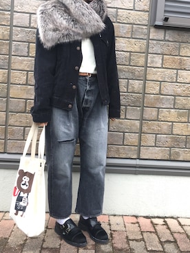 「orSlow（オアスロウ）のアイテム」を使った、natsuさん（レディース・163cm）の冬コーディネート