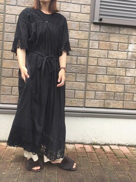 「ラビットファー」｜「アイテム（ワンピース/ドレス）」を使った、natsuさん（レディース・163cm）の夏コーディネート